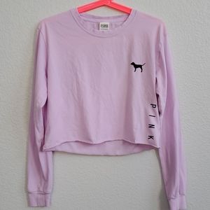 VS PINK Cropped Long Sleeve Tee